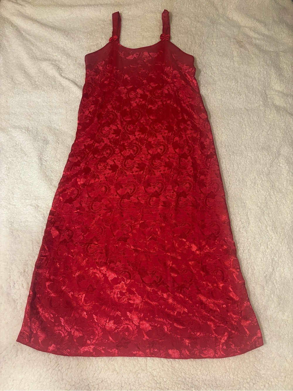 Red Floral Slip Dress - Sleeveless Elegant Style1633